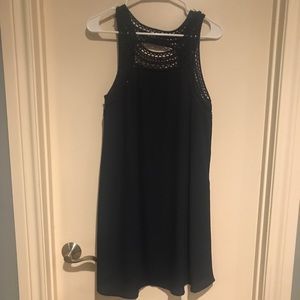 Navy blue dress with cute detail!